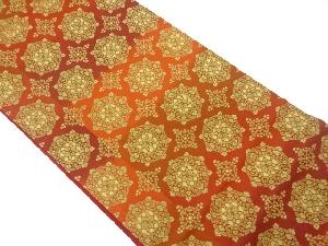 抽象華紋模様織出し全通袋帯